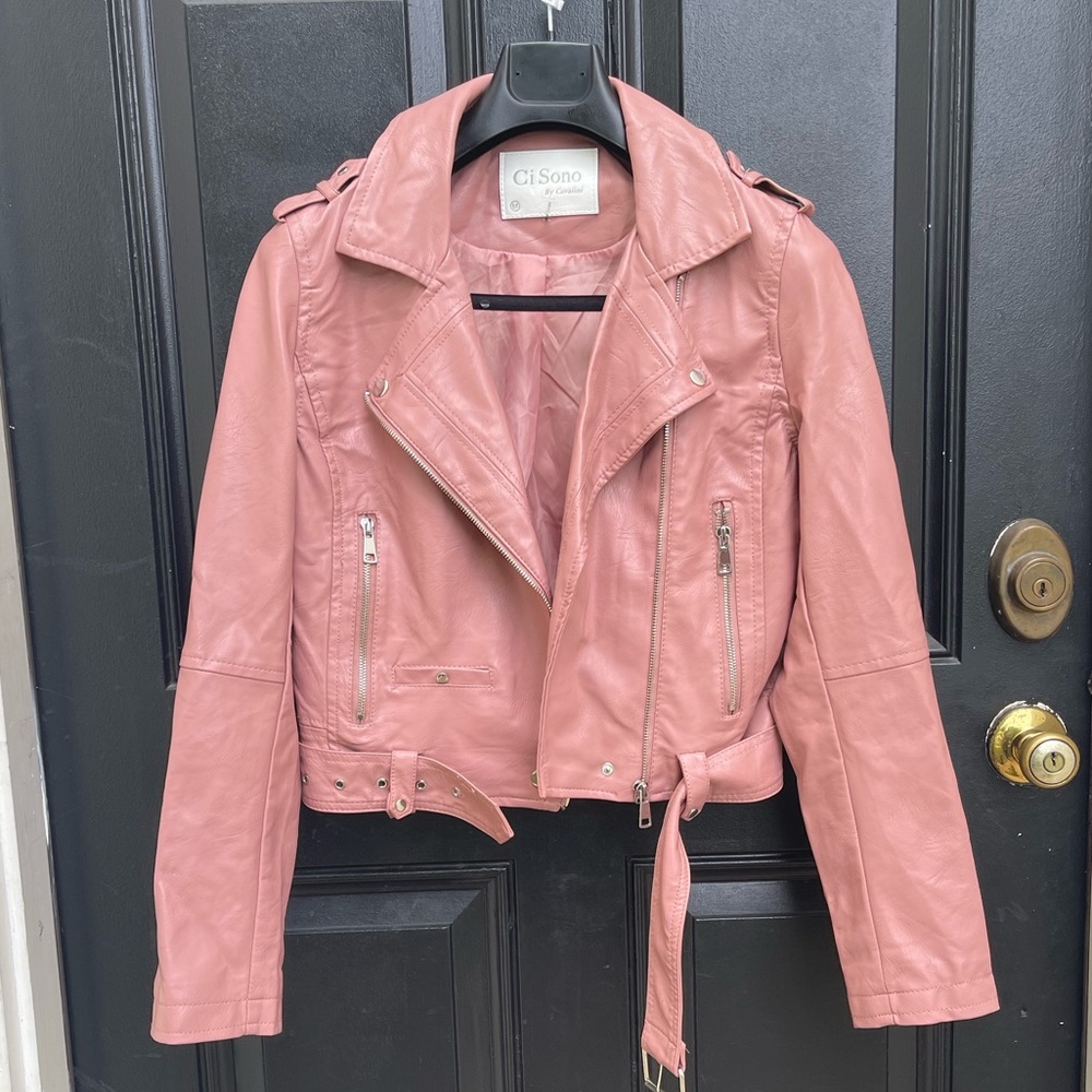 Ci Sono by Cavalini faux leather jacket size M
